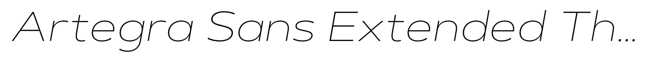 Artegra Sans Extended Thin Italic